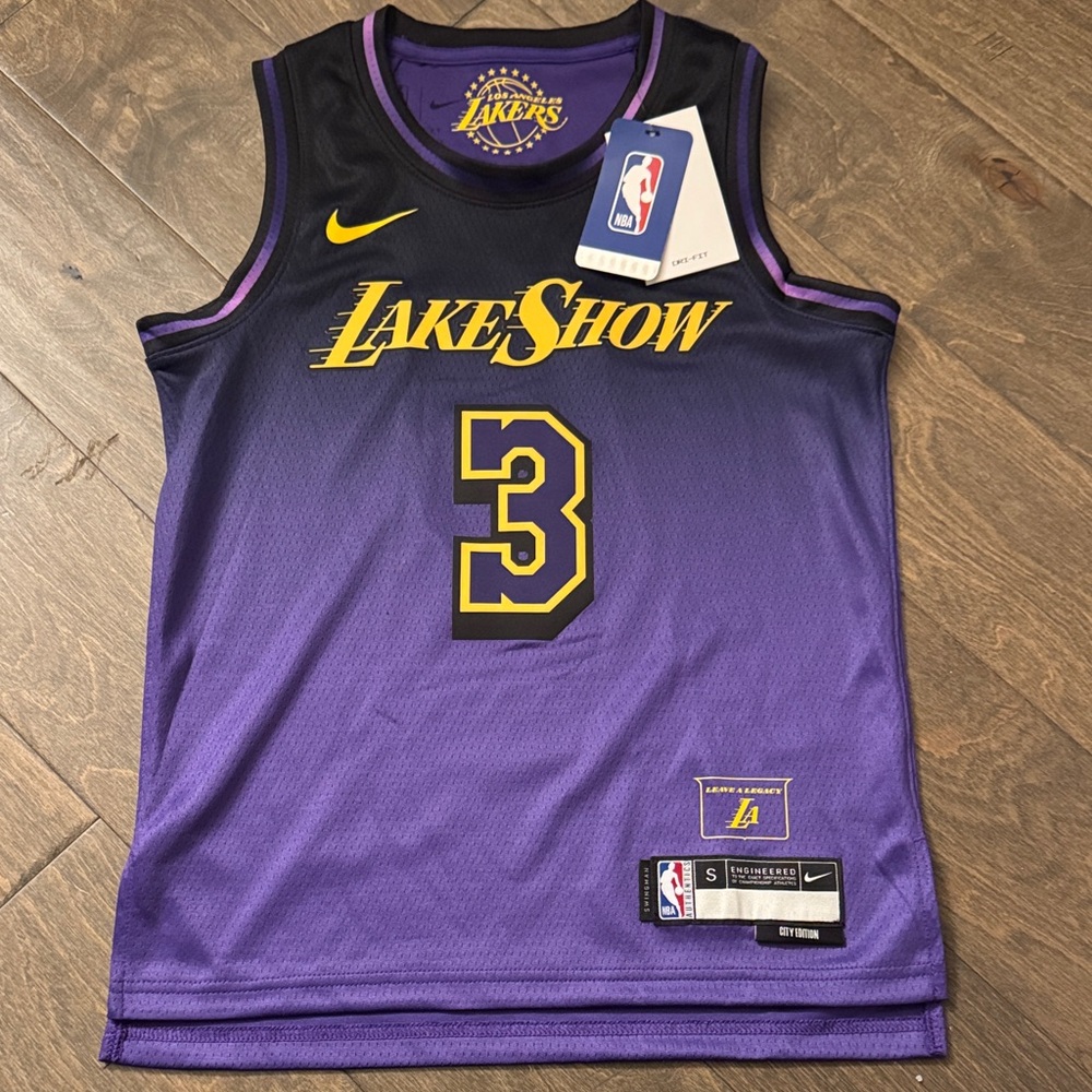 Nike Purple and Yellow Lake Show Jersey